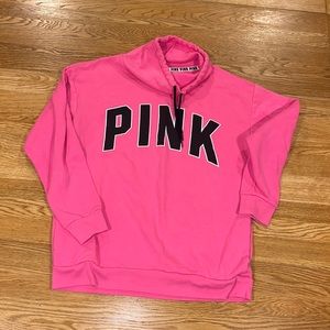 Pink cowl neck sweatshirt
